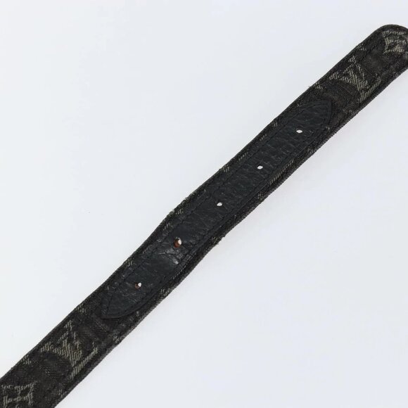 LOUIS VUITTON Monogram Denim Ceinture Belt 41.3"" Black M6972W LV Auth bs29692 - Picture 6 of 14